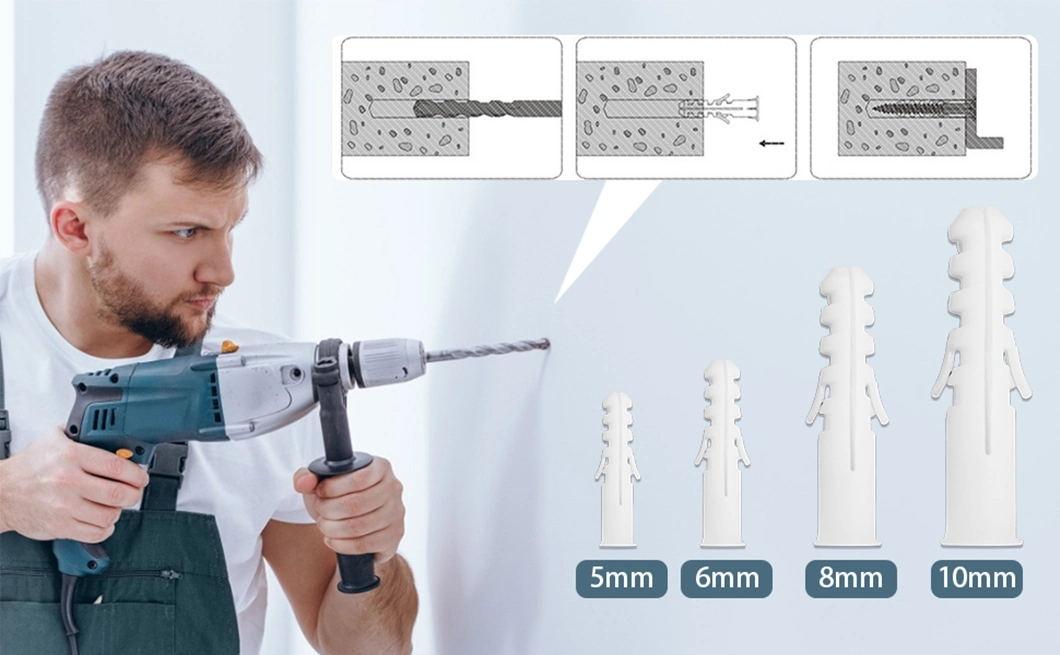 Fish Type Wall Plug Plasterboard Fixings, Countersunk Chipboard Screws, Wood Screwswith Handy Compartment Box