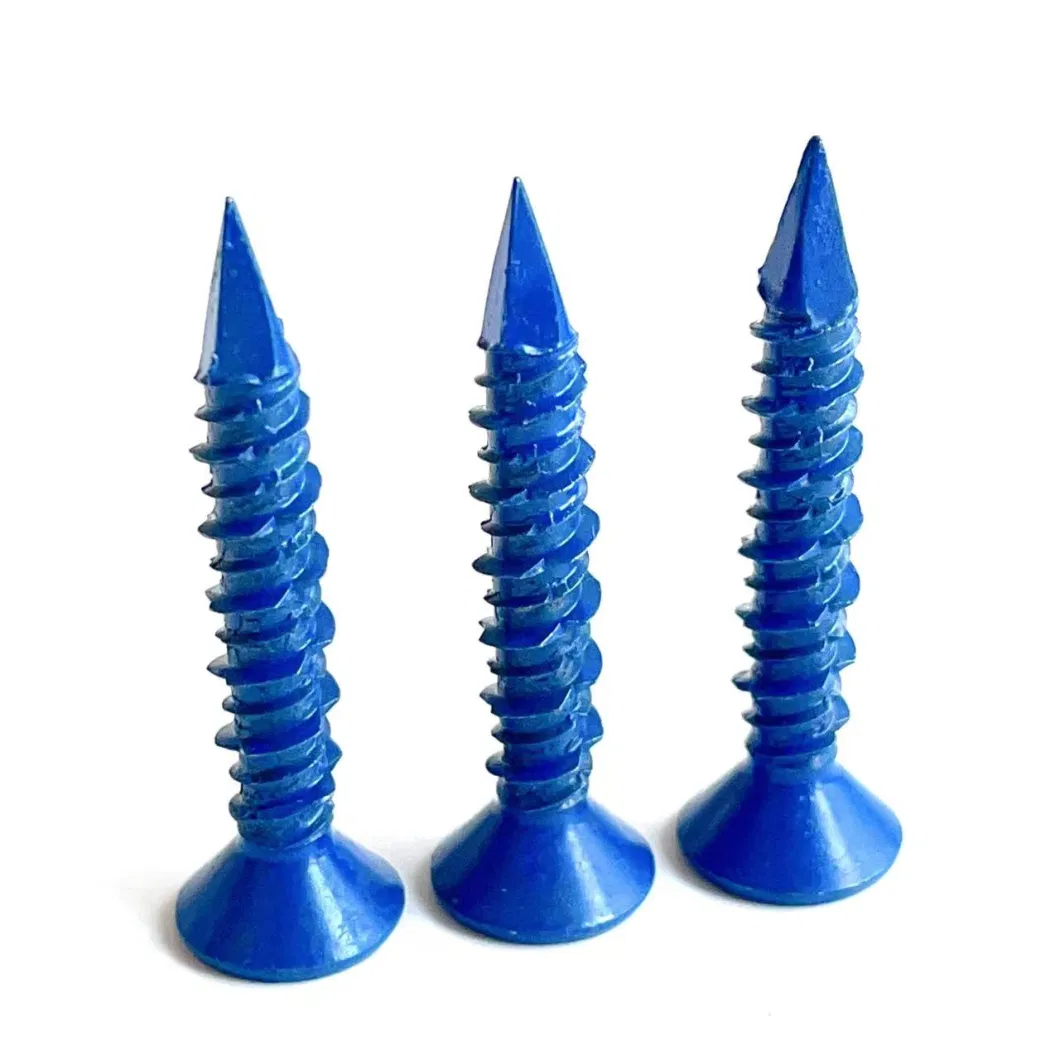 Chinese Supplier Yuanzhi Blue Ruspert DIN965 Phillips Csk Head Concrete Screw 1/4" High Quality