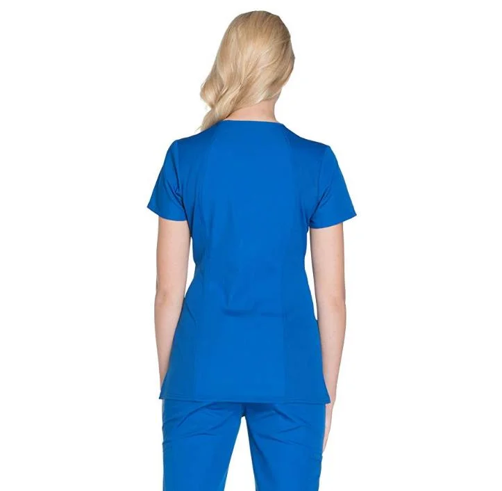 Poly/Cotton School Unisex V-Neck Scrub Top & Drawstring Scrubs Pants Sets Uniform